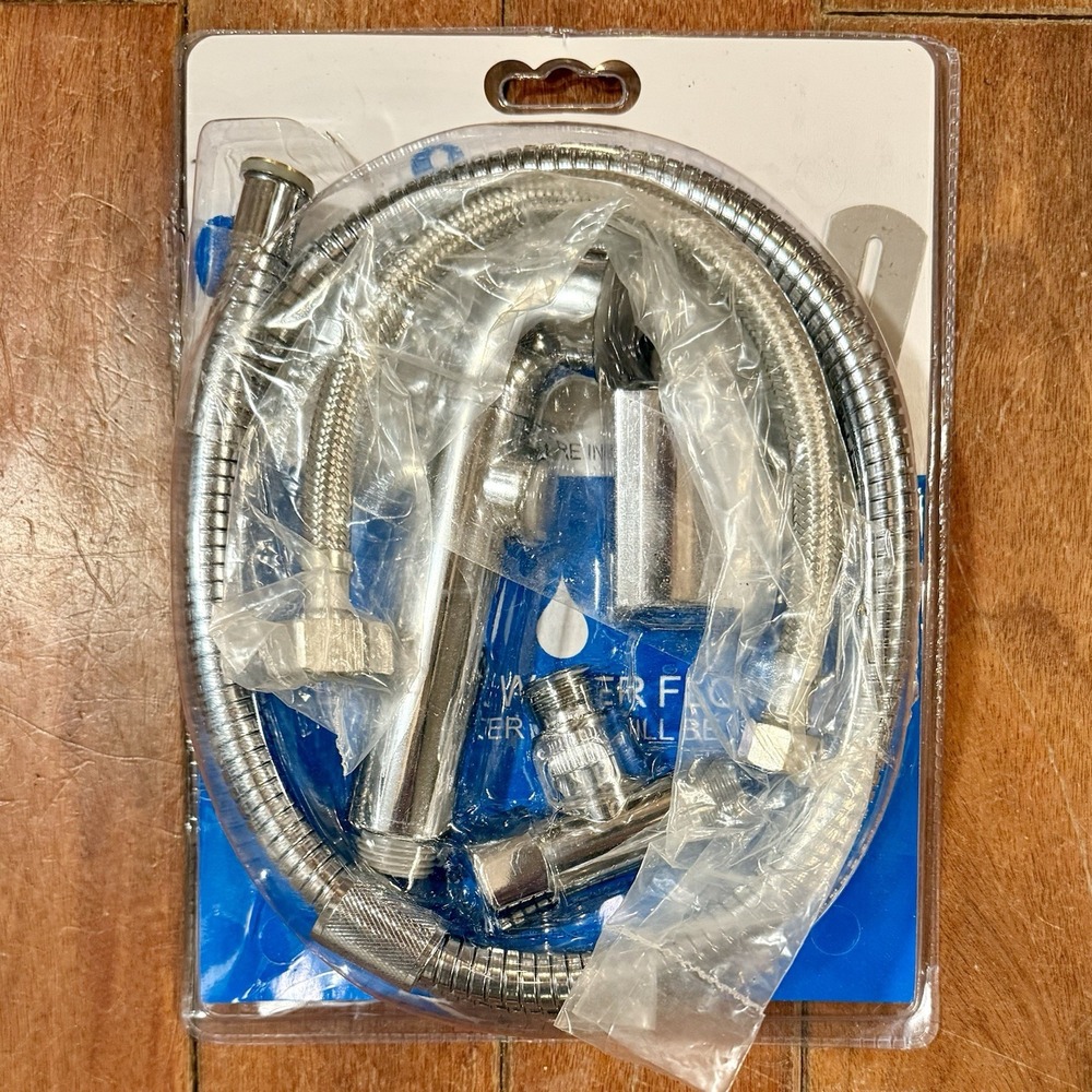 NEW! SonTiy Chrome Handheld Bidet Sprayer Wall Bracket + Bonus‎ Waterline!